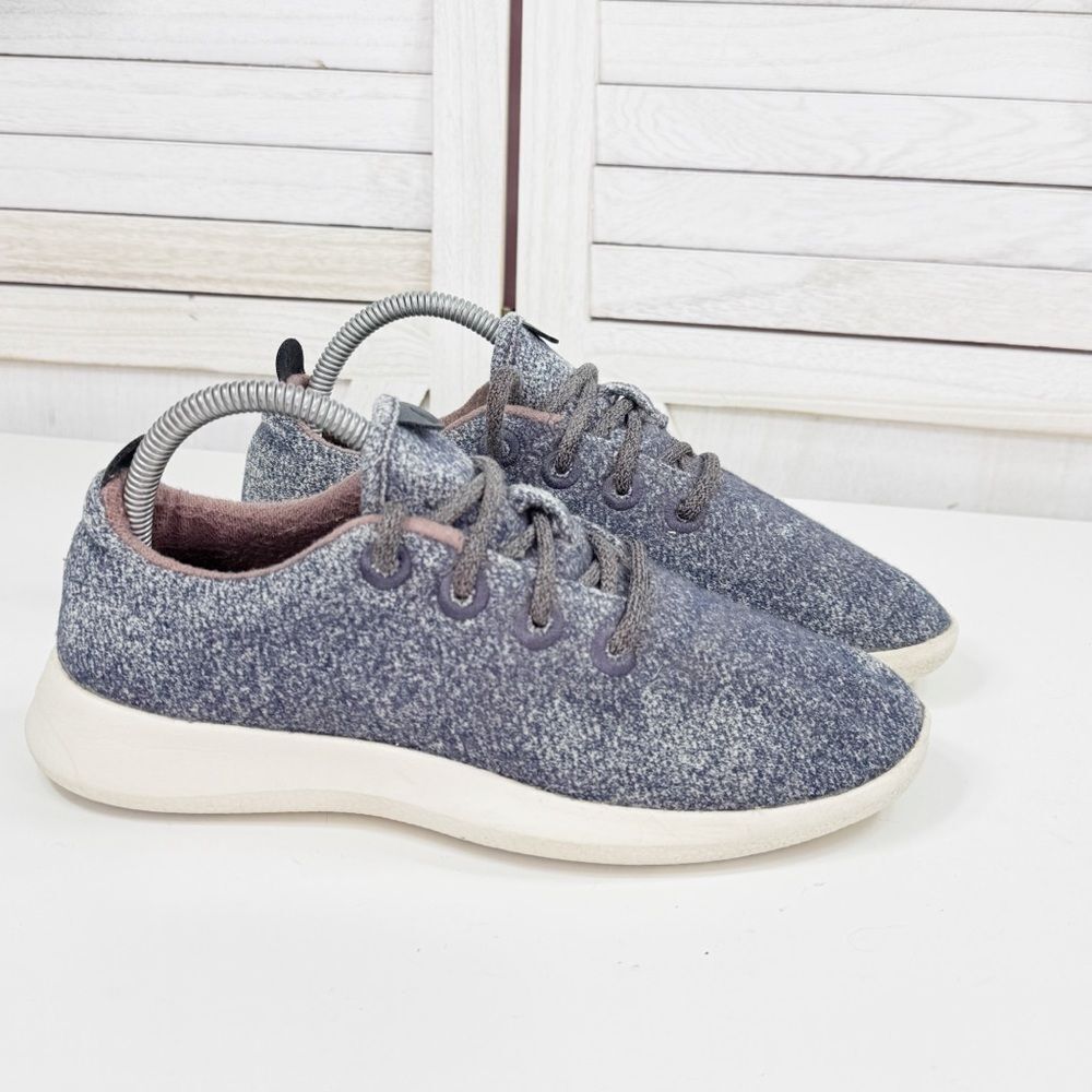 Allbirds Wool Runner Mizzles Sneakers Shoes Blue White Womens 8